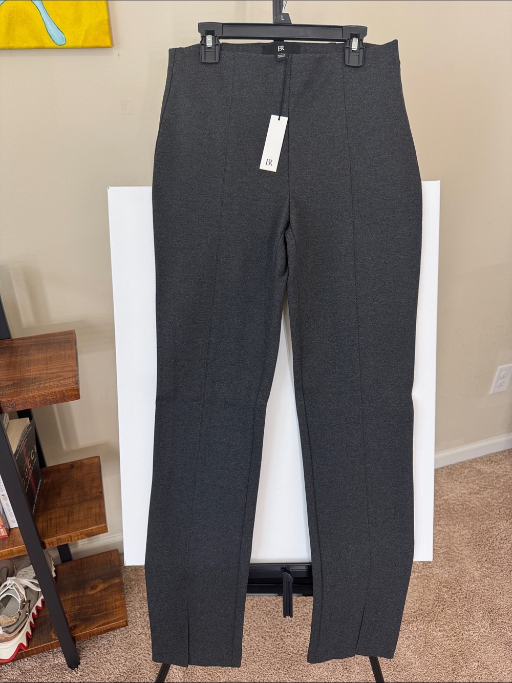 NWT Banana Republic Charcoal Stretch Ponte Straight Pants SIZE SMALL